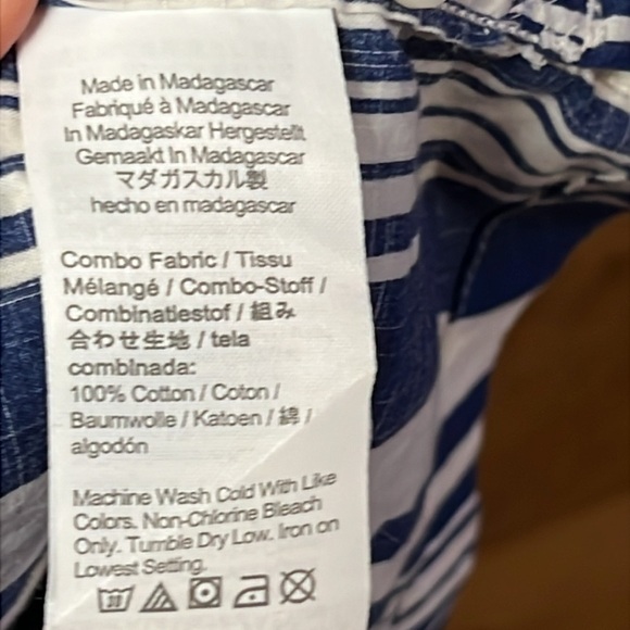 J Crew mens striped button up shirt XL short sleeve pockets event wedding summer - Picture 6 of 7